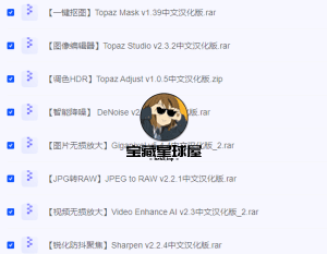 《Topaz Ai全套汉化软件8套合集》-山海之花 - 宝藏星球屋