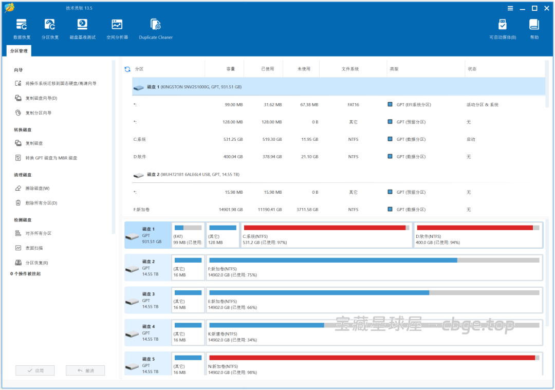 Windows 最省心的硬盘分区软件：MiniTool Partition Wizard，C 盘不够用？换固态要迁系统？这款工具一步一步教你搞定-山海之花 - 宝藏星球屋
