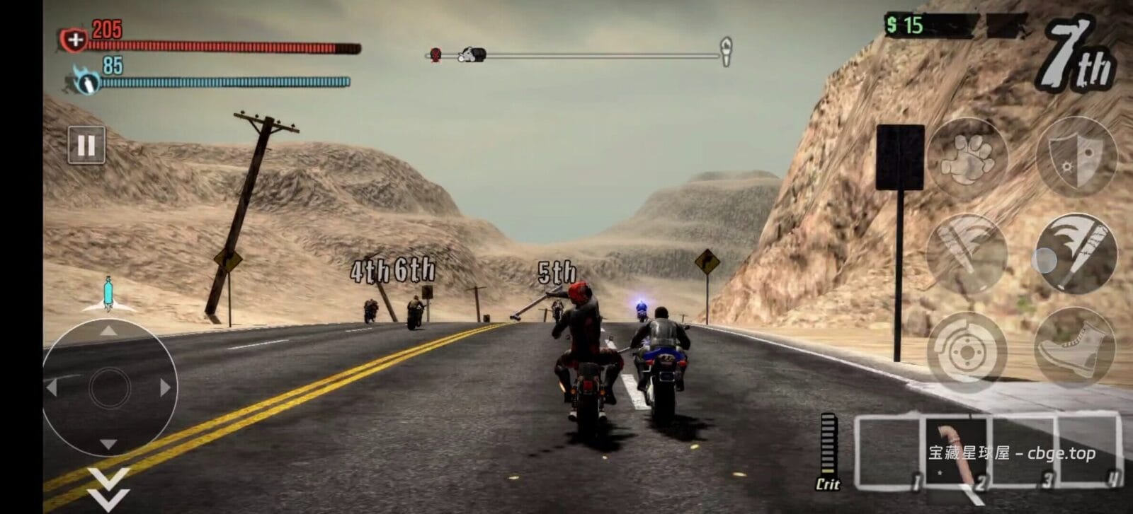 图片[3]-寻找童年《暴力摩托》完美平替？《公路救赎》安卓手机版，冷兵器火拼加肉鸽升级，赛车游戏竟然还能这么硬核开干？-山海之花 - 宝藏星球屋