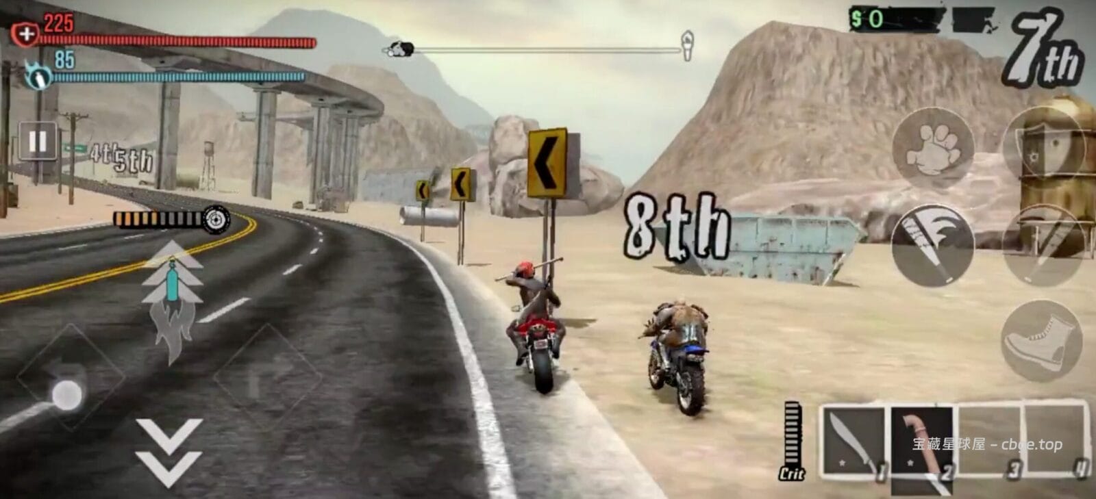 图片[7]-寻找童年《暴力摩托》完美平替？《公路救赎》安卓手机版，冷兵器火拼加肉鸽升级，赛车游戏竟然还能这么硬核开干？-山海之花 - 宝藏星球屋