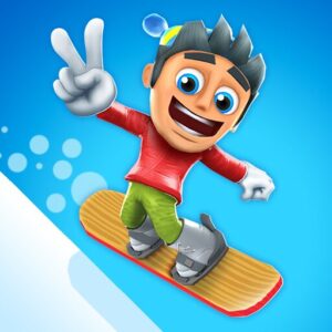 《Ski Safari 2》v1.5.1278 手机MOD版！滑雪跑酷操作结合动物骑乘与雪崩追击，用简单划屏实现连续加速