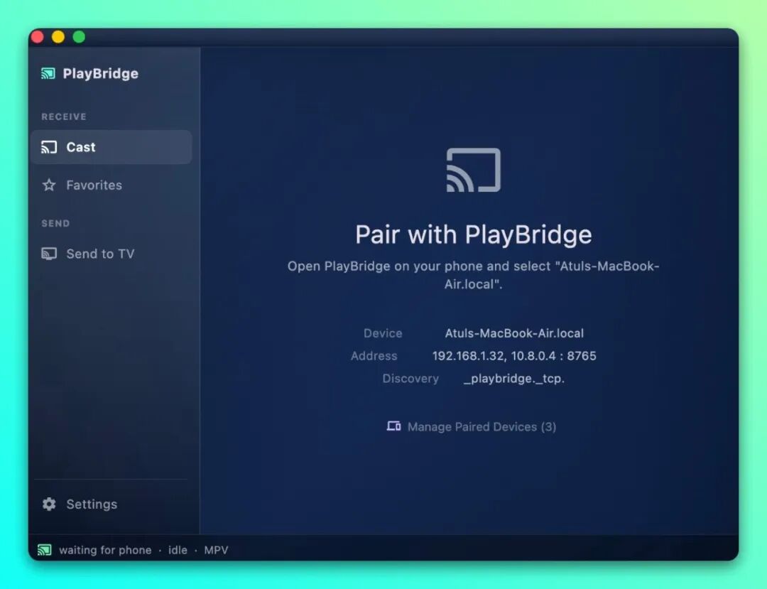 PlayBridge 跨设备投屏工具：免费开源的电视大屏播放方案-山海之花 - 宝藏星球屋