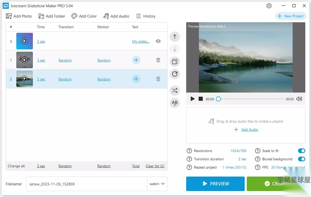 Icecream Slideshow Maker 5.20 便携版：照片视频音乐 截图