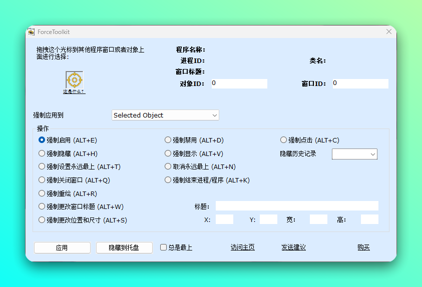 ForceToolkit 强制窗口工具：解锁软件界面限制与高级窗口管理 截图