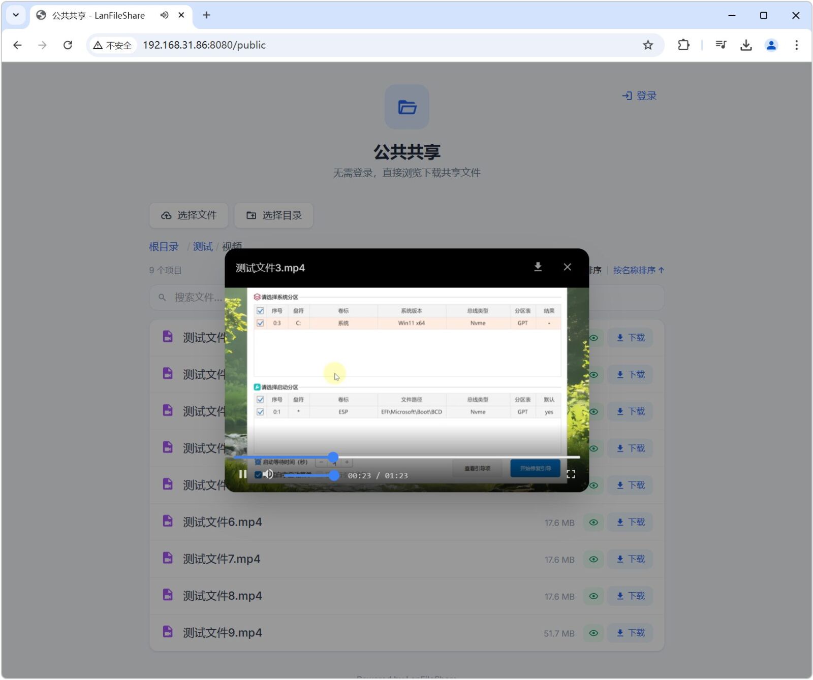 LAN Sharing Service 局域网文件传输工具 截图