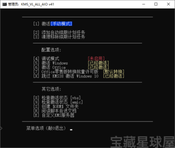 KMS VL ALL AIO 55 激活工具：批量处理 Windows 与 Of-山海之花 - 宝藏星球屋