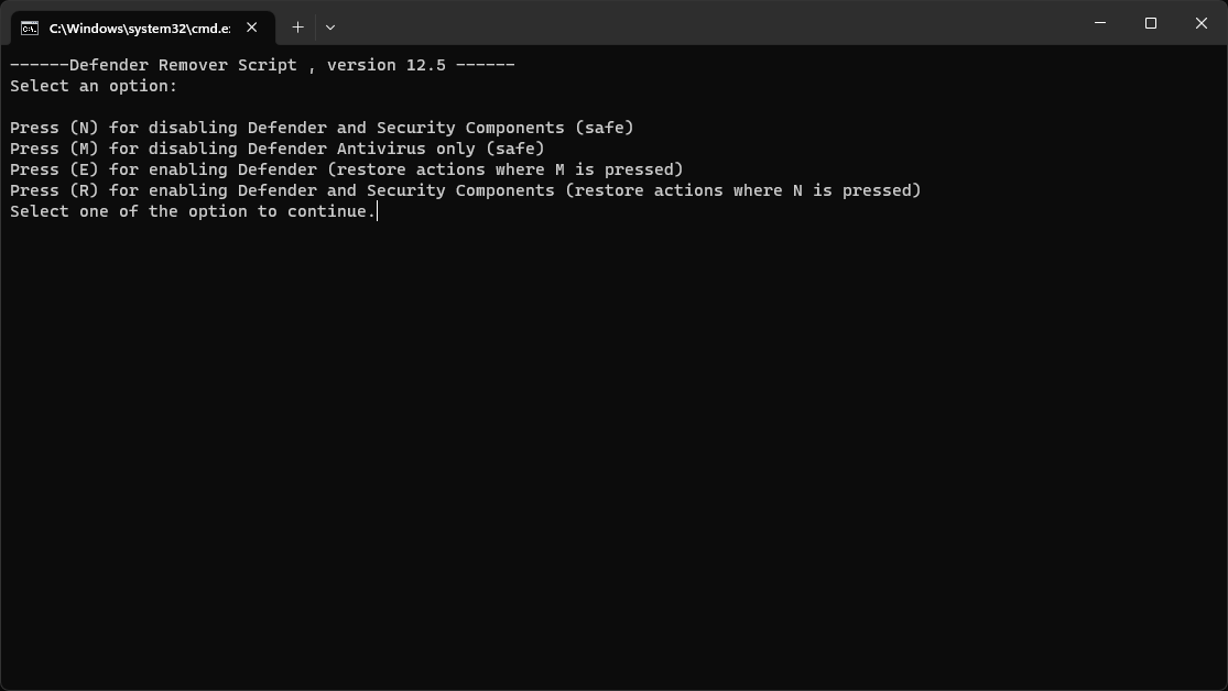 Defender Remover 13.0.0：彻底移除Windows Defe 截图