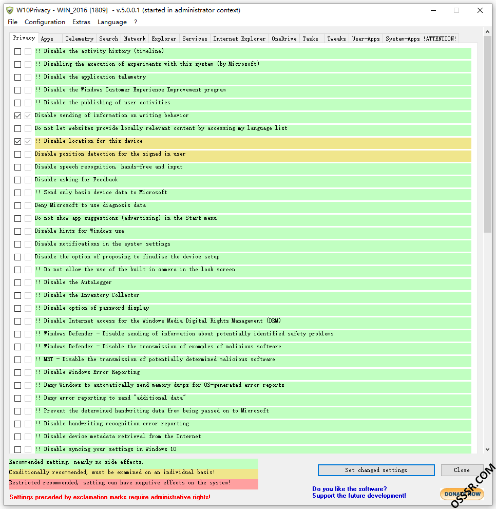 W10Privacy 5.4.0.0 最新版：Windows 10 隐私设置与数-山海之花 - 宝藏星球屋