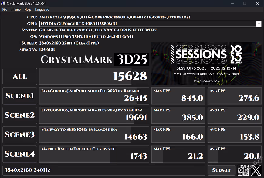 CrystalMark 3D25 1.0.0 绿色版：GPU性能检测与3D渲染评 截图