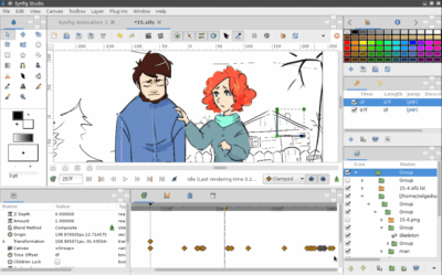 Synfig 免费开源2D动画制作工具:无逐帧动画与骨骼绑定创作平台-山海之花 - 宝藏星球屋