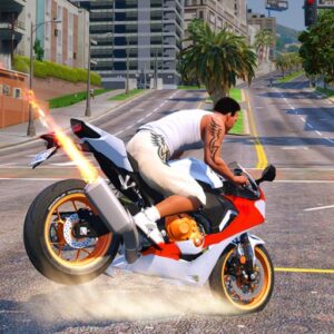 《Moto Racing: Driving Simulator》v1.0.8 手机MOD版！开放城市自由驾驶摩托车，支持视觉改装，无限金钱版本直接解锁全配件