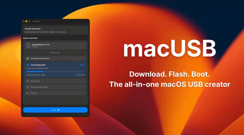 macUSB 启动盘制作工具：一键生成 macOS 安装 U 盘 截图