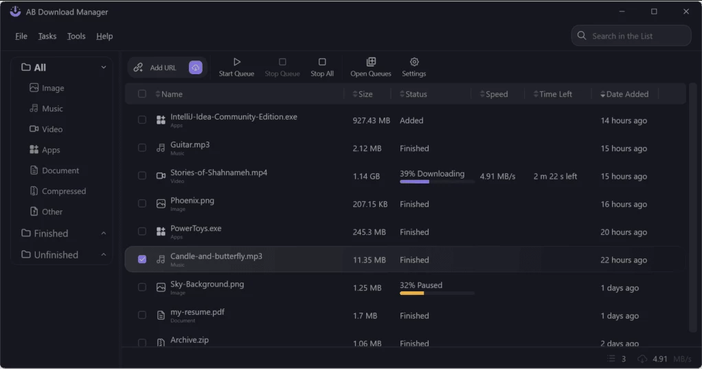 AB Download Manager 下载管理器:多线程加速文件下载的实用工具-山海之花 - 宝藏星球屋