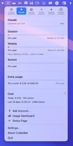 CodexBar 菜单栏 AI 用量监控：实时掌握 Token 额度与重置时间-山海之花 - 宝藏星球屋