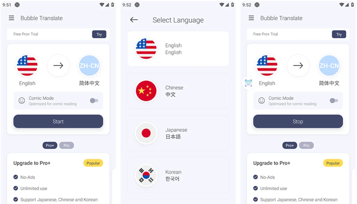 Bubble Translate 气泡翻译 v4.4.7:屏幕文本即点即译的随身 截图