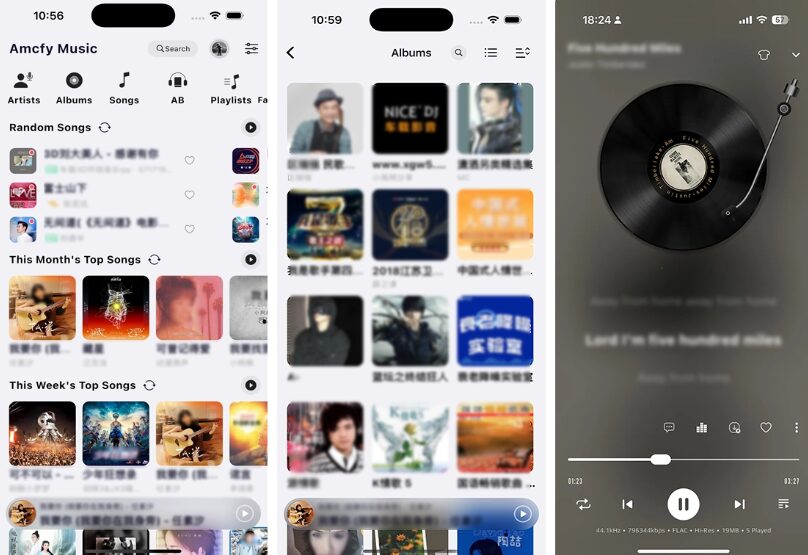 Amcfy Music 音乐播放器：连通多种音乐服务器的免费播放工具 截图