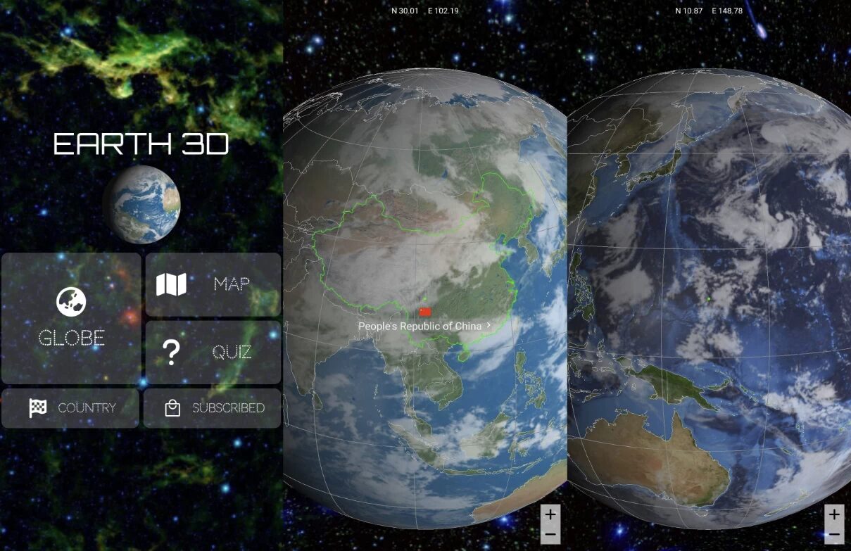 Earth 3D 地球 v9.7.8：三维交互式地球探索与实时数据可视化工具 截图