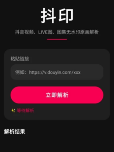 抖印 v1.1.0 清爽版：一键解析无水印视频与图集下载工具-山海之花 - 宝藏星球屋