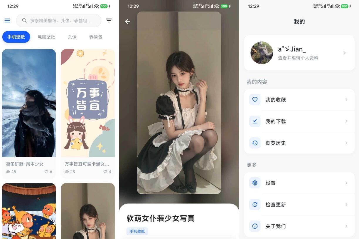 壁纸次元 v2.0.0：高清壁纸分类浏览与个性化推荐工具 截图