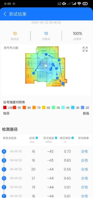 WiFi全屋通 v1.2.1：用热力图看清全屋信号，找准网络优化方向 截图