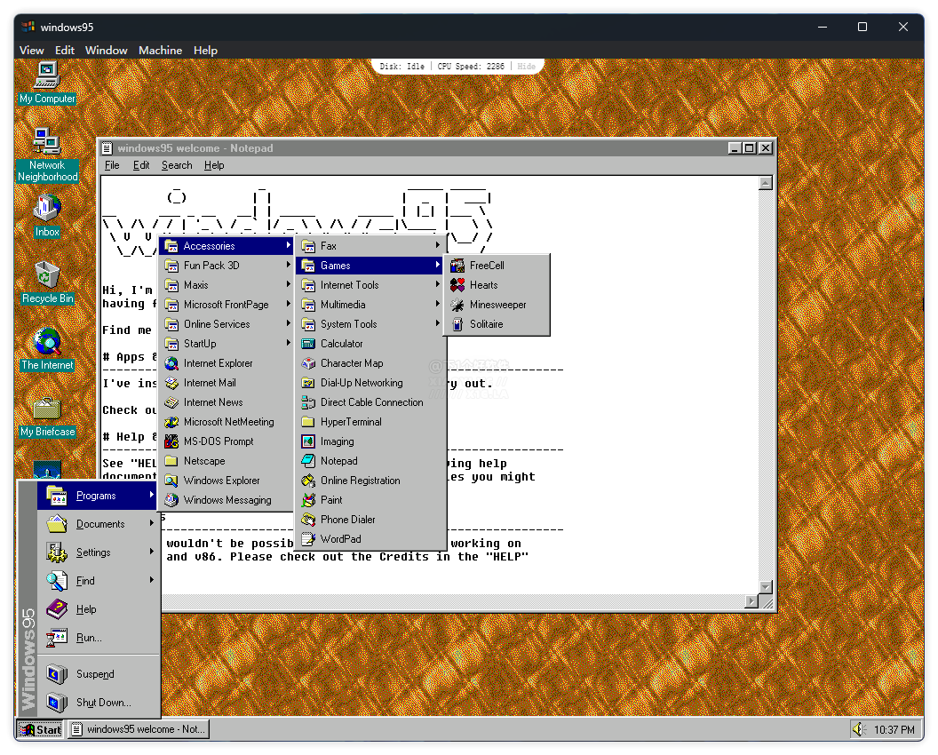 Win95 重生版：在电脑上完整重温经典 Windows 95 系统的怀旧工具-山海之花 - 宝藏星球屋