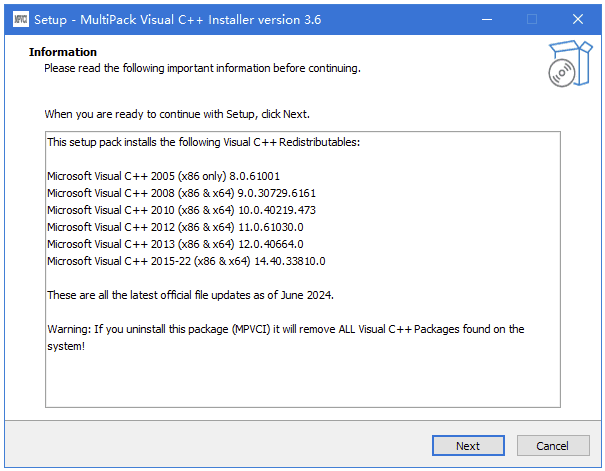 MultiPack Visual C++ Installer：一键安装多个VC+-山海之花 - 宝藏星球屋