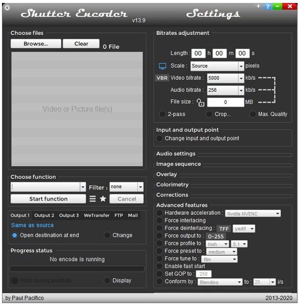 Shutter Encoder 多媒体转换工具：一站式处理音视频与图像格式转换 截图