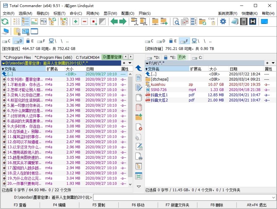 Total Commander 全能文件管理器：提升文件操作效率的双栏管理工具 截图