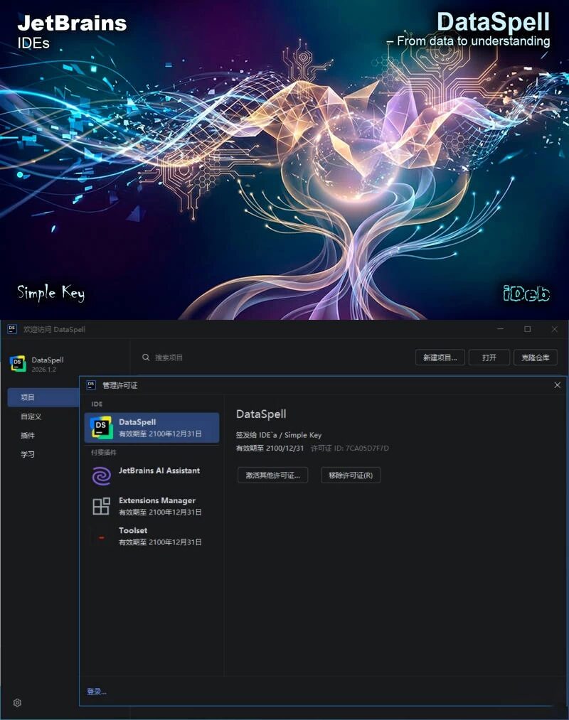 JetBrains DataSpell v2026.1.2：专注R与Python 截图