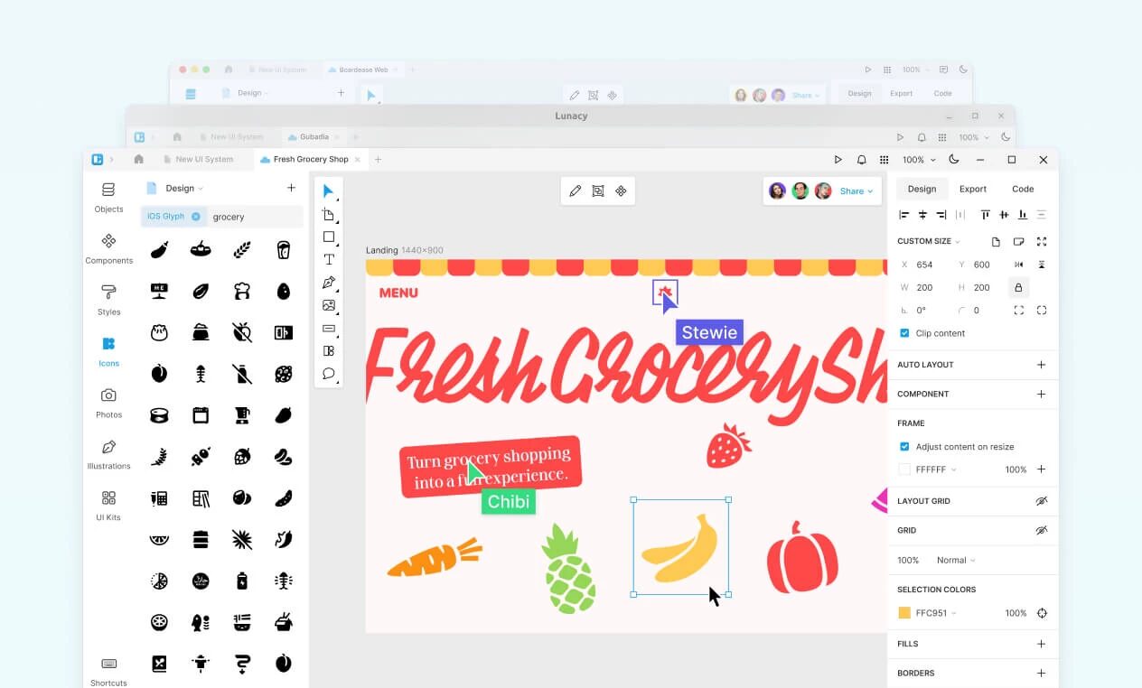Lunacy 免费设计软件：打开与编辑 Sketch 文件的 Windows 工 截图