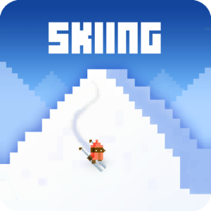 《雪人山滑雪》v1.3.3 手机完整版！数百个短小关卡，通过简单左右操控躲避障碍，以收集服装和三星评价为推进动力