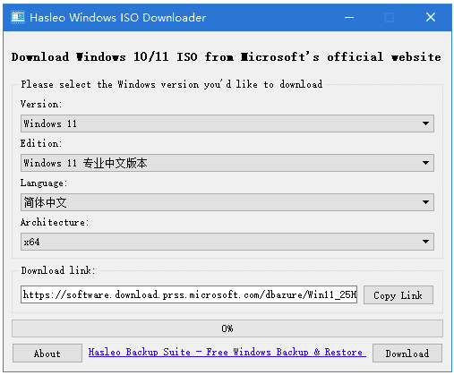 Hasleo Windows ISO Downloader 微软系统镜像下载工具-山海之花 - 宝藏星球屋