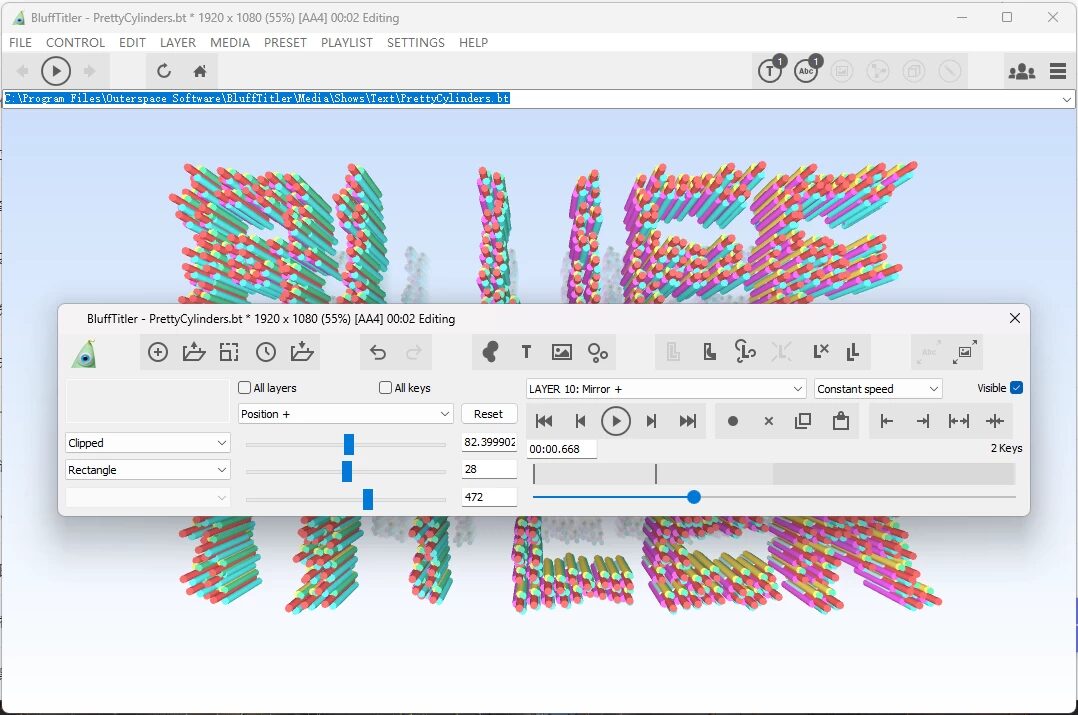 BluffTitler Ultimate 3D文字制作：高效创建三维标题与动画特 截图