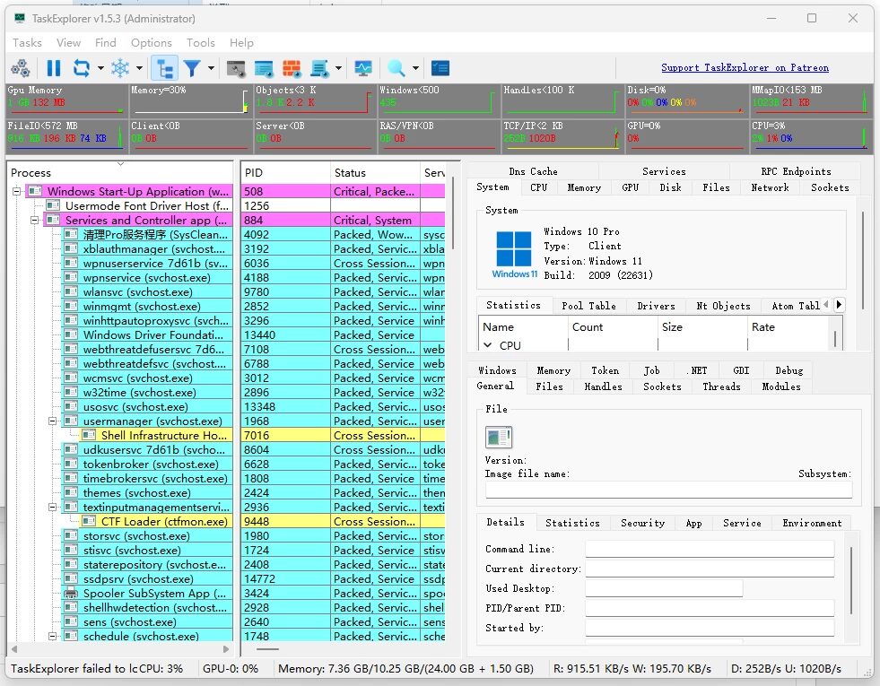 Task Explorer 高级任务管理器：深入洞察系统进程与资源占用 截图