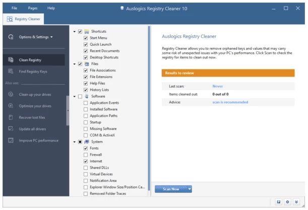 Auslogics Registry Cleaner 注册表清理工具:修复系统错 截图