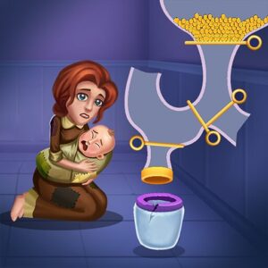 《Home Pin 2: Family Adventure》v10.3 手机完整版！点击钉子让物件因重力自然落位，考验顺序判断，家庭主题场景，步数限制增加思考深度