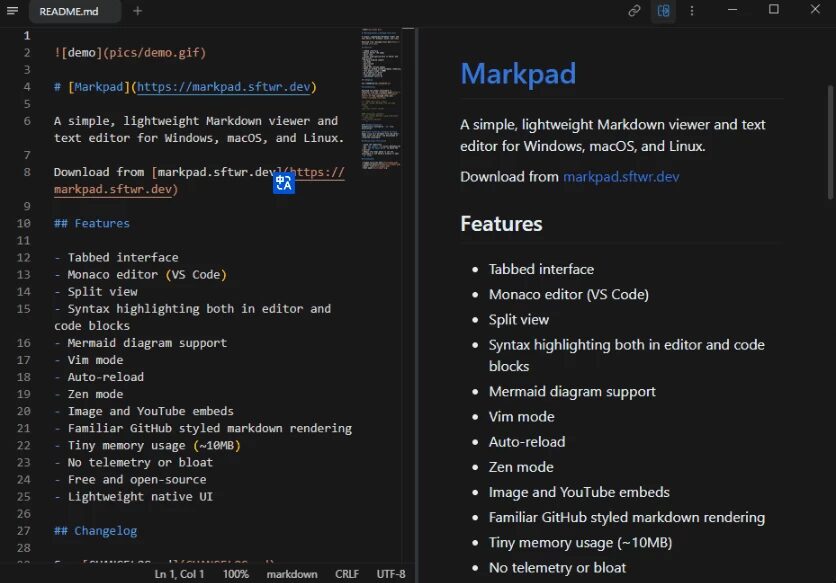 Markpad Markdown阅读器与文本编辑器 v2.6.3：专业级编辑与阅-山海之花 - 宝藏星球屋