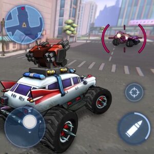 《Battle Cars: 汽车战役》v1.4.47 手机完整版!3v3武装车辆团队对战,5分钟一局,轻量级快节奏射击竞速