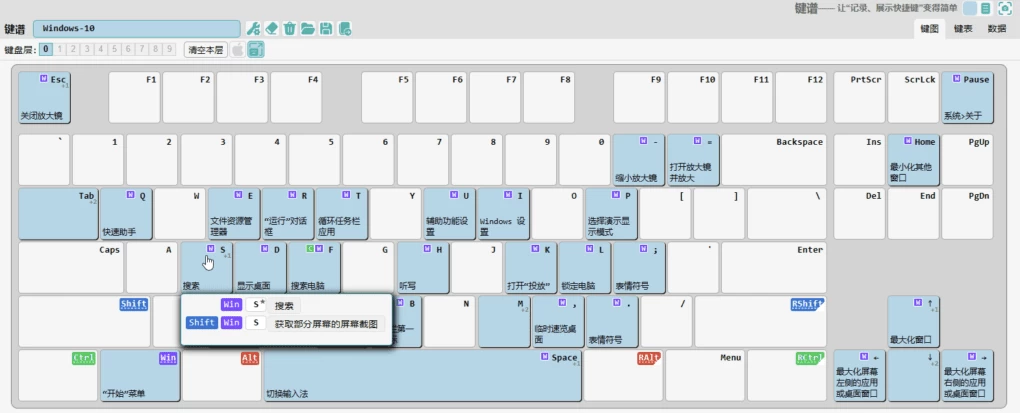 keymap 键谱：轻量查看与整理软件快捷键的小工具 截图