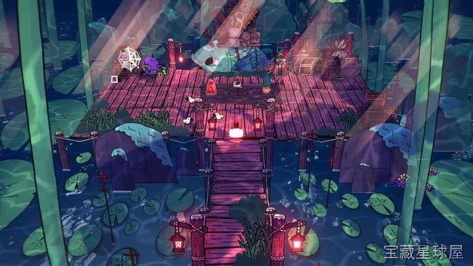 《咩咩启示录》一款暗黑卡通画风的Roguelite动作冒险游戏，在末日前夕被邪神拯救的你必须建立自己的教派并不断发展壮大。核心玩法是随机地牢即时战斗与教派经营双线循环，白天布道、建造、举行仪式管理信徒，夜晚深入随机生成的迷宫讨伐异端、搜集资-山海之花 - 宝藏星球屋