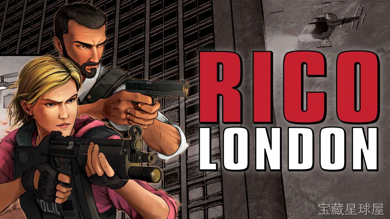 《RICO 伦敦》一款第一人称视角的 roguelike 射击游戏，背景设定在伦敦黑帮横行的地下世界。核心玩法是快节奏的楼层突袭战，玩家必须手操双持武器在随机生成的房间中清剿敌人，还能通过击杀累积连击分数来提升伤害倍率，开局自选角色天赋与武-山海之花 - 宝藏星球屋