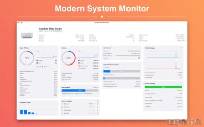 System Dashboard Pro 3.2.0 系统监控工具，实时掌握 CPU 内存网络硬盘与电池状态-山海之花 - 宝藏星球屋