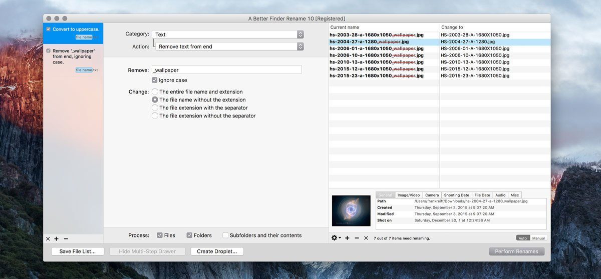 A Better Finder Rename 12.31 批量文件重命名工具，按规则整理 Mac 文件名-山海之花 - 宝藏星球屋