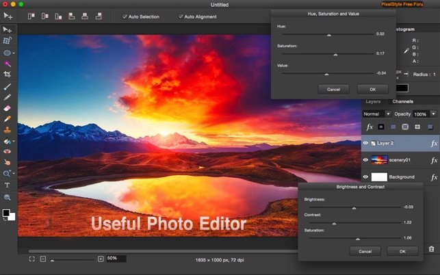 Photo Image Editor Pixelstyle 4.4.0 专业图像编辑工具，画笔与图层功能助你完成 Mac-山海之花 - 宝藏星球屋
