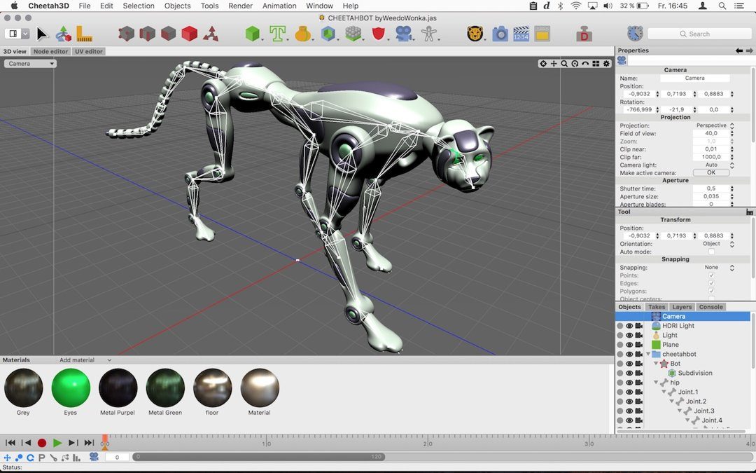 Cheetah3D 8.1.3 Mac三维建模渲染软件,轻量易上手的多边形与动画制作工具-山海之花 - 宝藏星球屋