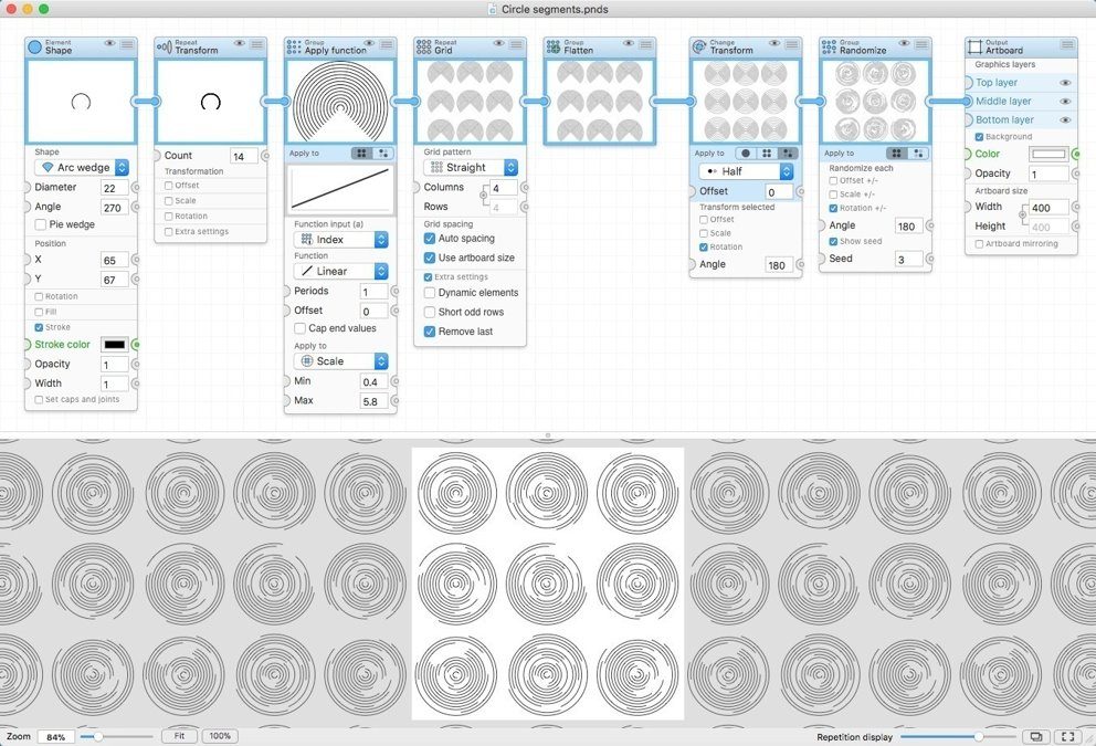 Patternodes 3.3.3 图形图案生成工具，节点式操作快速创建重复图案与动画渐变-山海之花 - 宝藏星球屋