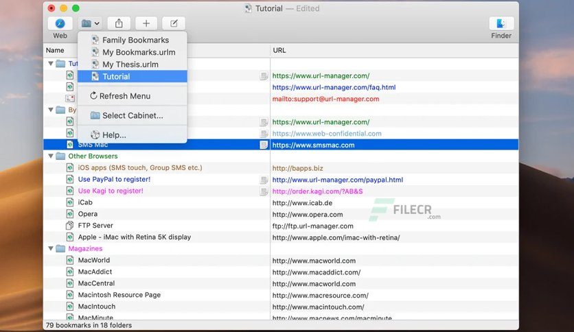 URL Manager Pro for Mac 浏览器书签管理工具,集中整理 Safari 与 Chrome 等浏览器书-山海之花 - 宝藏星球屋