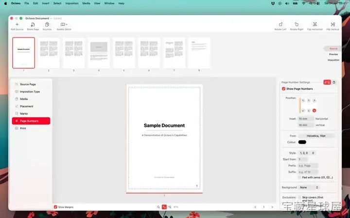 Octavo 1.2.1 fix PDF 小册子排版工具,自动计算页面顺序生成打印标记-山海之花 - 宝藏星球屋