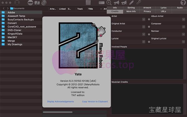 Yate 9.2.2.1 Mac 音频标签编辑器，批量管理音乐元数据与专辑封面-山海之花 - 宝藏星球屋