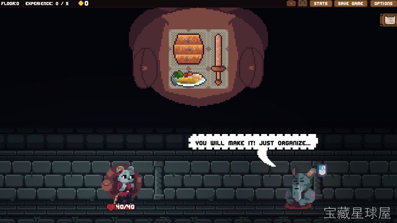 《背包英雄》一款像素画风的回合制 Roguelike 策略游戏，在随机地牢中依靠背包管理构筑战力。核心玩法是整理背包空间与摆放道具，让武器和护甲在战斗中发挥联动效果，探索多层迷宫并挑战精英首领。-山海之花 - 宝藏星球屋